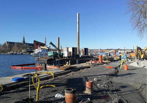 Bild. Projekt utsättning kajplats skeppsholmen